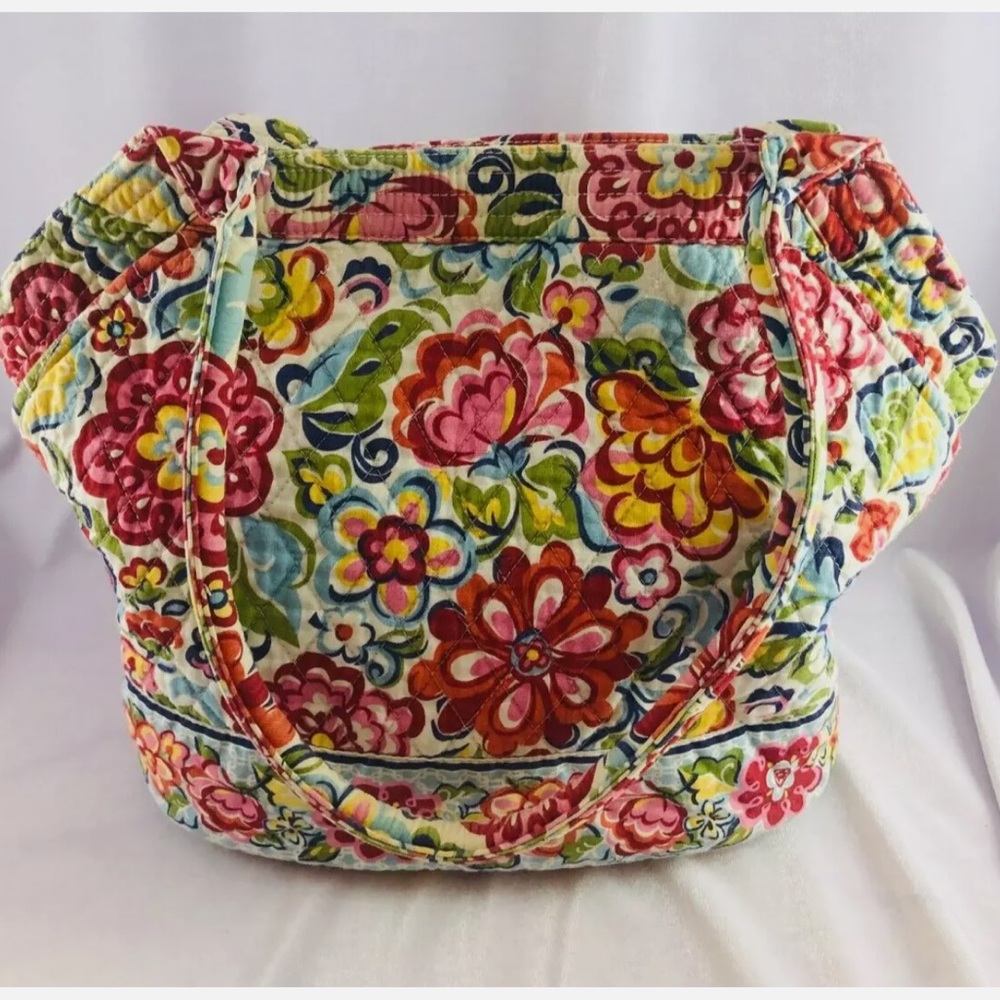 VERA BRADLEY Hobo Bucket Hand Bag Rolled Handles (HOPE GARDEN) - Picture 2 of 8